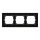 MDT BE-GTR363S.01S MDT Glasrahmen 3-fach für 63 mm Programme Schwarz
