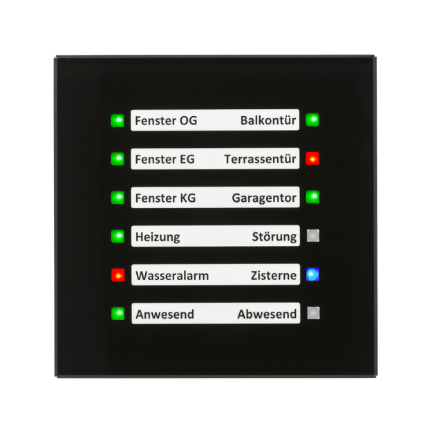 MDT SCN-GLED1S.01S KNX Glas LED Anzeige Schwarz