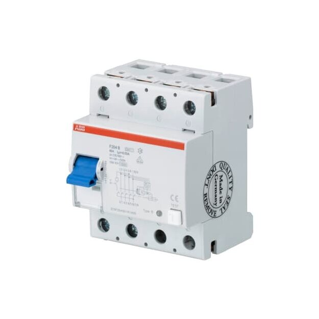 ABB 2CSF204523R3000 F204B-100/03L FI-Schutzschalter 4PTypB100A300mAkurzzeitverz.N-links