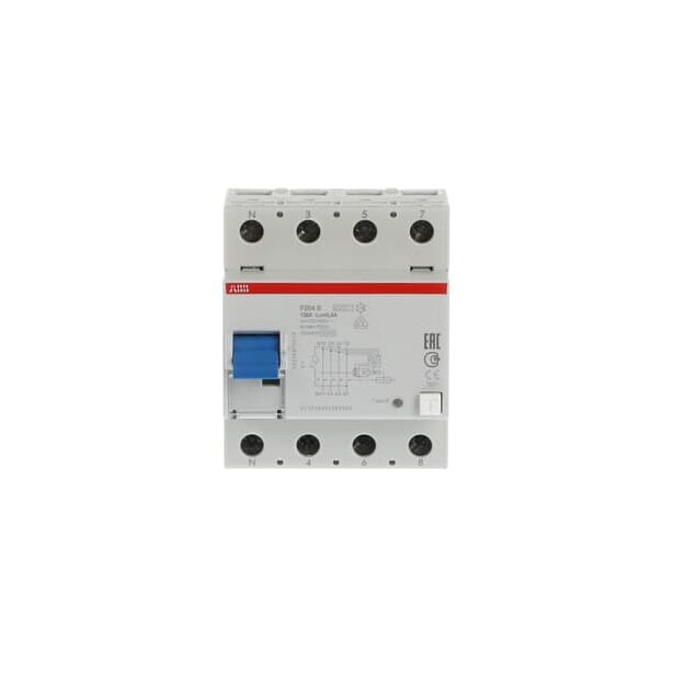 ABB 2CSF204523R3950 F204B-125/03L FI-Schutzschalter 4 Pallstromsensor 125A 300mA N links