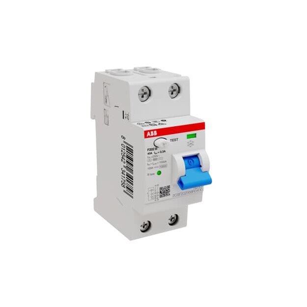ABB 2CSF202568R3400 F202B-40/03 FI-Schutzschalter Typ B 2P 40A 300mA 3kA 2TE