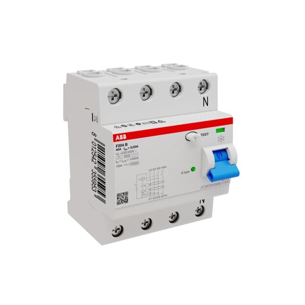 ABB 2CSF204568U3630 F204B-63/03 FI-Schutzschalter Typ B 4P 63A 300mA 3kA 4TE
