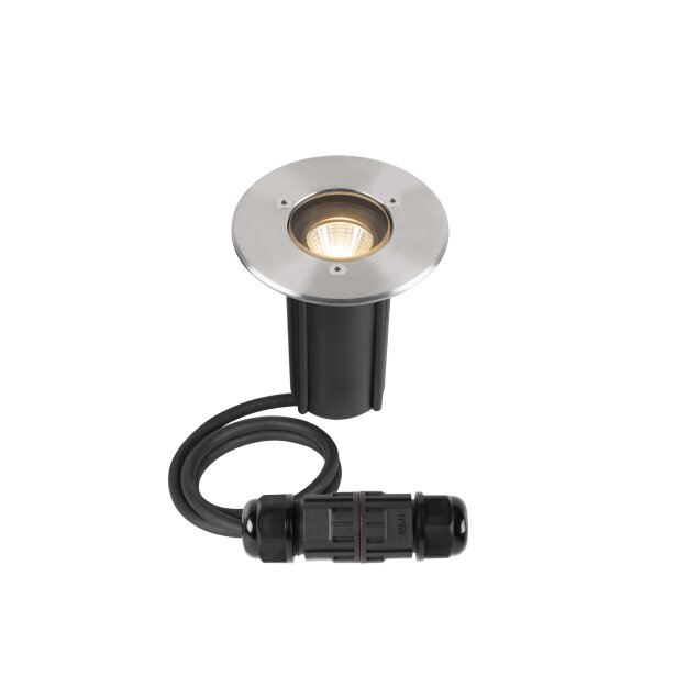 SLV 1007680 Dasar S Bodeneinbauleuchte rund 4W 3000K 24° IP67 zylindrisch edelstahl