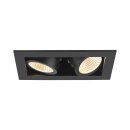 SLV 1007559 Kadux Deckeneinbauleuchte double 3000K 38° IP 20 quadratisch schwarz