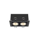 SLV 1007559 Kadux Deckeneinbauleuchte double 3000K 38° IP 20 quadratisch schwarz