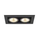 SLV 1007559 Kadux Deckeneinbauleuchte double 3000K 38° IP 20 quadratisch schwarz