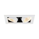 SLV 1007560 Kadux Deckeneinbauleuchte double 3000K 38° IP 20 quadratisch weiß