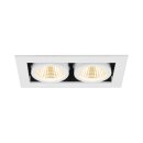 SLV 1007560 Kadux Deckeneinbauleuchte double 3000K 38° IP 20 quadratisch weiß