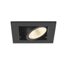 SLV 1007551 Kadux Deckeneinbauleuchte single 3000K 38° IP 20 quadratisch schwarz