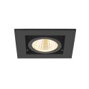 SLV 1007551 Kadux Deckeneinbauleuchte single 3000K 38° IP 20 quadratisch schwarz