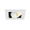 SLV 1007552 Kadux Deckeneinbauleuchte single 3000K 38° IP 20 quadratisch weiß