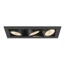 SLV 1007567 Kadux Deckeneinbauleuchte triple 3000K 38° IP 20 quadratisch schwarz