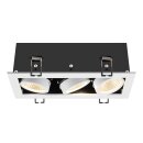 SLV 1007568 Kadux Deckeneinbauleuchte triple 3000K 38° IP 20 quadratisch weiß