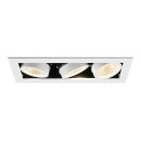 SLV 1007568 Kadux Deckeneinbauleuchte triple 3000K 38° IP 20 quadratisch weiß