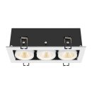 SLV 1007568 Kadux Deckeneinbauleuchte triple 3000K 38° IP 20 quadratisch weiß