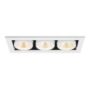 SLV 1007568 Kadux Deckeneinbauleuchte triple 3000K 38° IP 20 quadratisch weiß