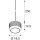 SLV 1007596 Pantilo Rope 19 Pendelleuchte 250cm E27 15W silber