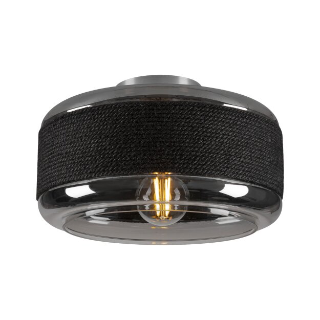 SLV 1007590 Pantilo Rope 27 Wand- und Deckenaufbauleuchte zylindrisch 1x max. 15W E27 silber