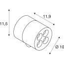 SLV 1007511 R-Cube Wand- und Deckenaufbauleuchte 2700/3000K 15W Phase 70° anthrazit