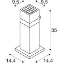SLV 1007460 S-Cube 35 Stehleuchte 15W 2700/3000K Phase anthrazit