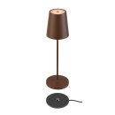 SLV 1007695 Vinolina Two Tischlampe Akku IP65 2200/2700/3000K Touch rost Tischleuchte