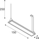SLV 1007473 Worklight Pro 150 Pendelleuchte 150cm 4000K Dali Touch grau