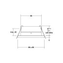 Brumberg 37006080 Einbaumodul quadratisch strukturschwarz