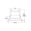 Brumberg 37016080 Einbaumodul quadratisch strukturschwarz