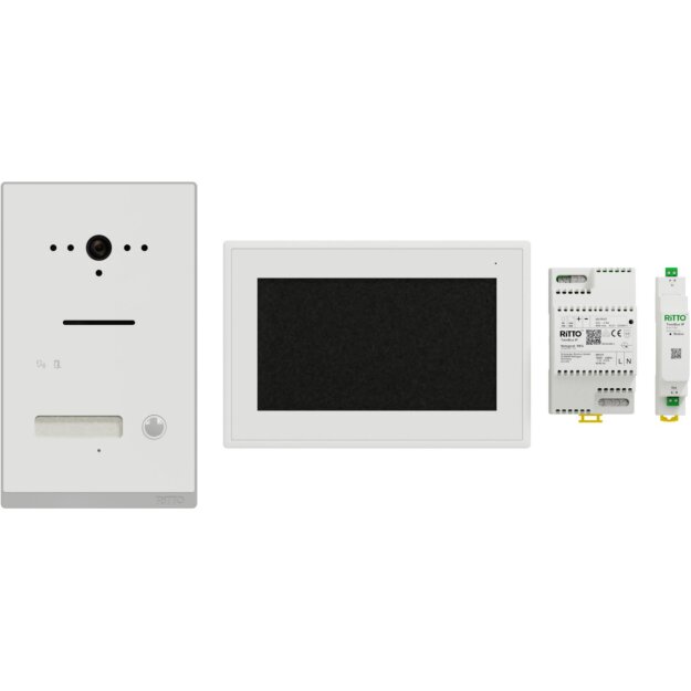 Ritto RGE2094170 Listo Video Einfamilienhaus-Set TwinBus IP Weiß UP