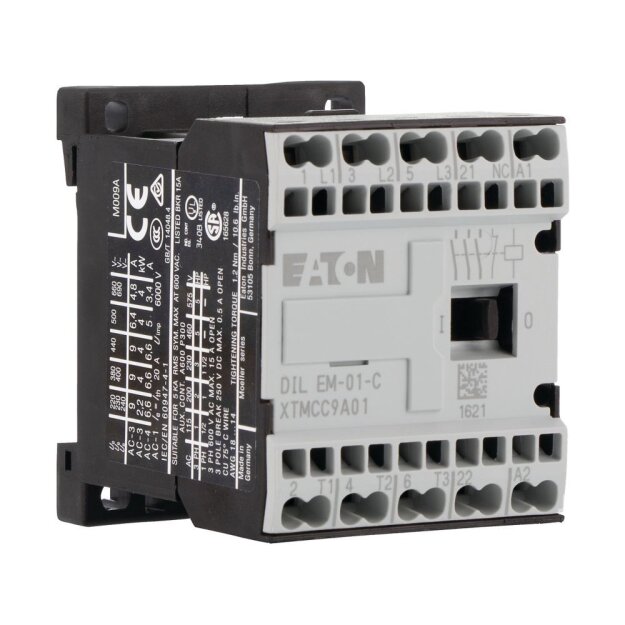 eaton Leistungsschütz 24 V DC 3-polig 380 V 400 V 4 kW Kontaktbestückung Ö = Öffner= 1 Ö Federzugklemmen Gleichstrombetätigung DILEM-01-G-C(24VDC) 230167