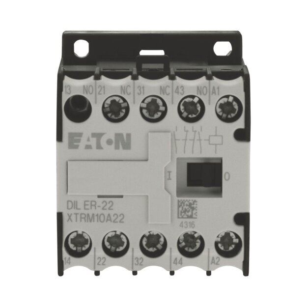 eaton Hilfsschütz 220 V 50 Hz 240 V 60 Hz S = Schließer: 2 S Ö = Öffner: 2 Ö Schraubklemmen Wechselstrombetätigung DILER-22(220V50HZ,240V60HZ) 051776