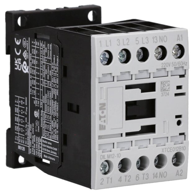 eaton Leistungsschütz 3-polig 380 V 400 V 5.5 kW 1 S 220 V 50/60 Hz Wechselstrombetätigung Schraubklemmen DILM12-10(220V50/60HZ) 276837