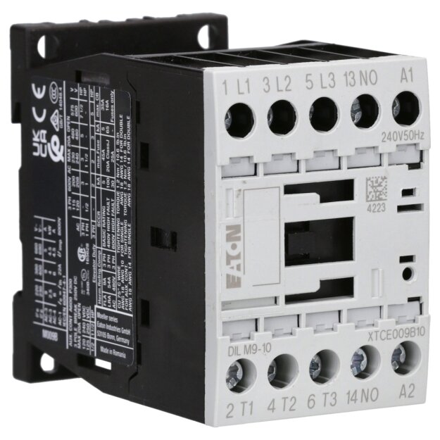 eaton Leistungsschütz 3-polig 380 V 400 V 4 kW 1 S 240 V 50 Hz Wechselstrombetätigung Schraubklemmen DILM9-10(240V50HZ) 276679