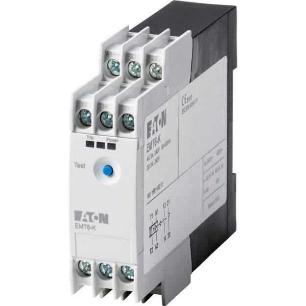 eaton Thermistor-Maschinenschutzrelais 1 Schließer + 1 Öffner 24 - 240 V 50 - 400 Hz 24 - 240 V DC ohne Wiedereinschaltsperre EMT6-K 269470