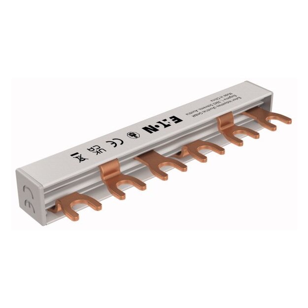 eaton EVGK Gabelverschienung 3-phasig L1 - L2 - L3 kürzbare Version inklusive Endkappen 6 Teilungseinheiten 10 mm² EVGK-3PHAS/6MODUL EP-501075