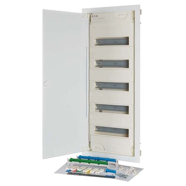 eaton Hohlwand-Kleinverteiler 5-reihig 60TE Stahlblechtür flach KLV-60HWP-F 302412