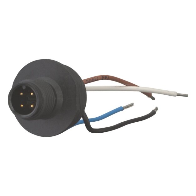eaton Einbaustecker M12 A-kodiert +Durchführung M20 IP66 250V 4A M12A 266135
