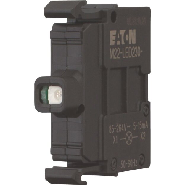eaton Leuchtelement LED rot Frontbefestigung 85 - 264 V AC Schraubanschluss Transient. Schutz M22-LED230TA-R 182906