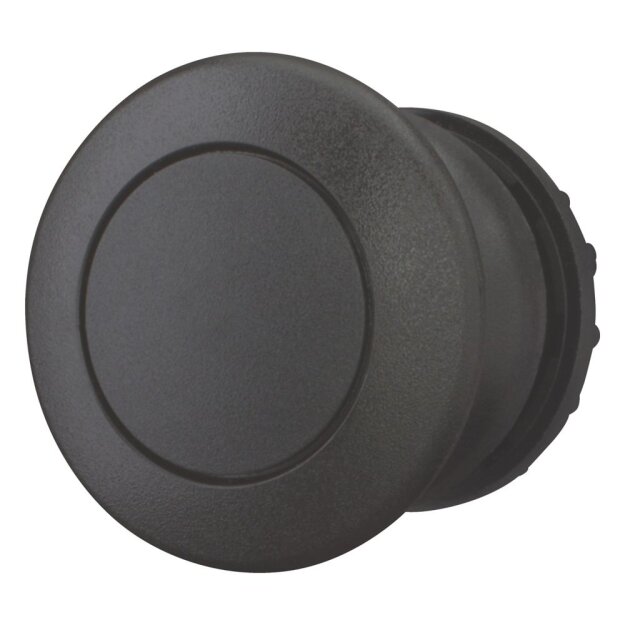 eaton Pilzdrucktaste RMQ-Titan Pilz tastend Pilz schwarz schwarz unbeschriftet Frontring Schwarz M22S-DP-S 216713