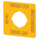 eaton Schild NOT-HALT H x B = 50 x 50 mm gelb DE EN FR IT...