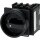 eaton Hauptschalter P1 25 A Einbau 3-polig 1 Schließer 1 Öffner HALT-Funktion mit schwarzem Drehgriff und Sperrkranz abschließbar in 0-Stellung P1-25/EA/SVB-SW/HI11 070194