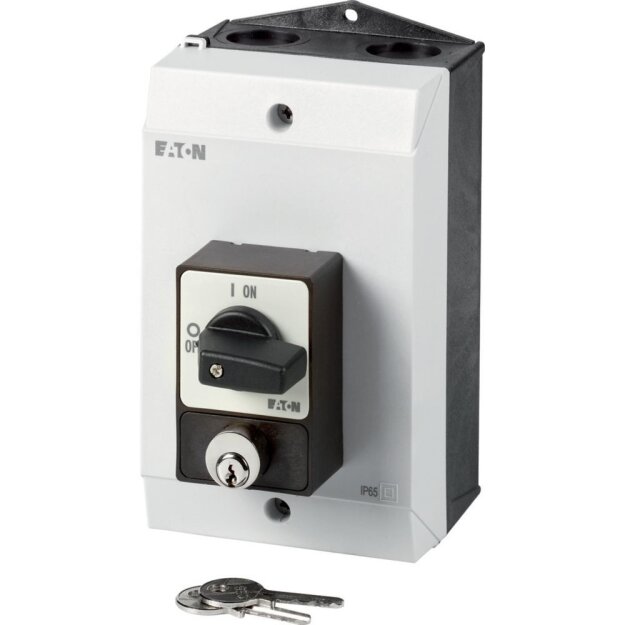eaton EIN-AUS-Schalter P1 32 A Aufbau 3-polig mit schwarzem Knebel und Frontschild Zylinderschloss-Sperre SVA P1-32/I2/SVA(A) 207325
