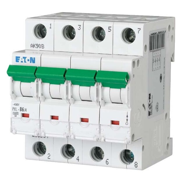 eaton Leitungsschutzschalter 6 A 4p Charakteristik: D PXL-D6/4 236653