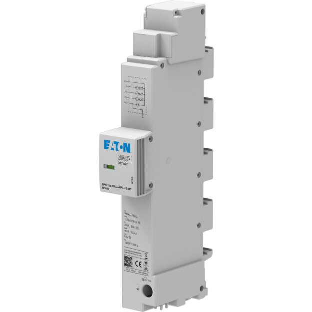 eaton Blitzstrom-Überspannungs-Ableiter für 40-mm-Sammelschiene TN-S/TT 3P 75 kA (10/350)µs Klasse I+II+III/Typ 1+2+3 SPZT123-300/3+NPE-S-OS EP-501041