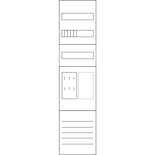 eaton Zählerfeld 1-feldrig vorbereitet Version M17B0013 ZSD-M17B0013 113068