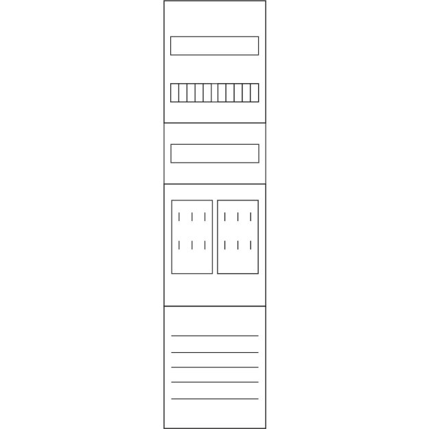eaton Zählerfeld 1-feldrig vorbereitet Version Z17B0016 ZSD-Z17B0016 113071