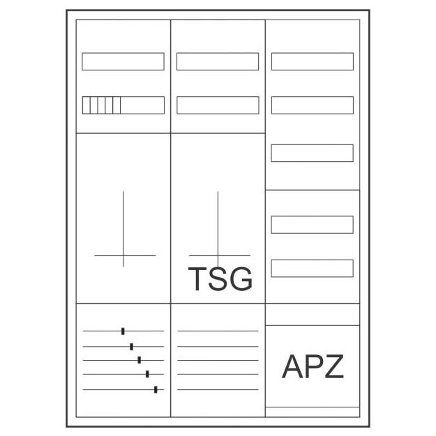 eaton Zähler-Komplettschrank für 3-Punktbefestigung ohne Bestückung ZSD-ZTV-1100/APZ 300859