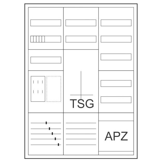 eaton Zähler-Komplettschrank für eHZ ohne Bestückung ZSD-ZTV-1100-BKE-I/APZ 300864