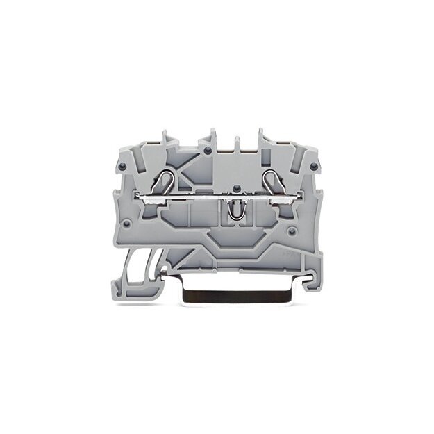 Wago 2000-1209 2-Leiter-Durchgangsklemme 1 mm² für Anwendungen Ex e II geeignet seitliche und mittige Beschriftung für Tragschiene 35 x 15 und 35 x 7,5 Push-in CAGE CLAMP® 1,00 mm² lichtgrau