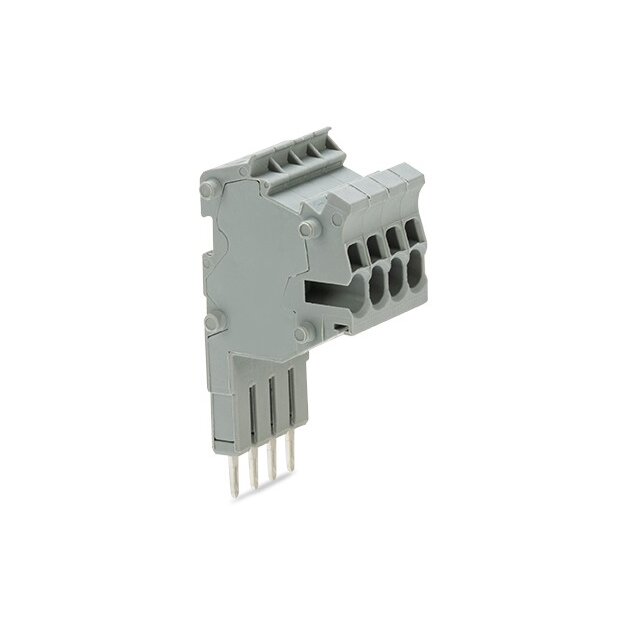 Wago 2001-554 Modularer TOPJOB®S-Steckverbinder anreihbar für Brückerschlitze 4-polig 1,50 mm² grau